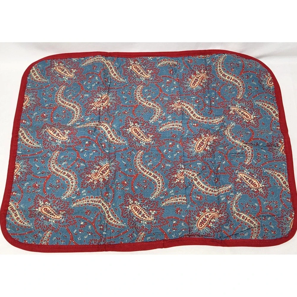 vtg RALPH LAUREN Home Collection COLLETTE Pillow‎ Sham Standard blue/red Paisley